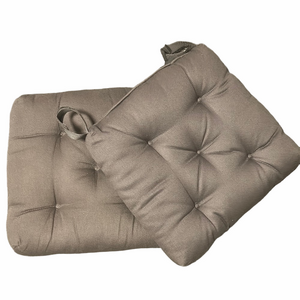 Plush Gray Seat Cushions- IKEA